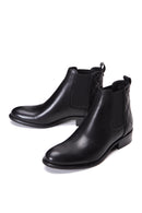 Women's Black Leather Chelsea Boots | Derimod