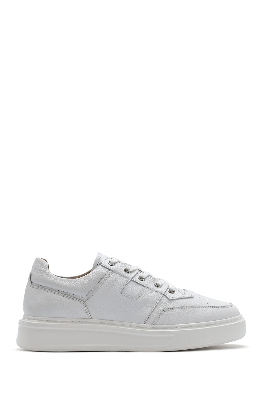 Male White Lace-Up Leather Sneaker 26SFD6102FT | Derimod