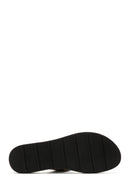 Women's Black Double Buckle Slippers | Derimod