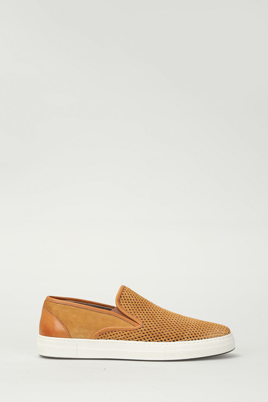 Perforated Tan Men's Leather Loafer