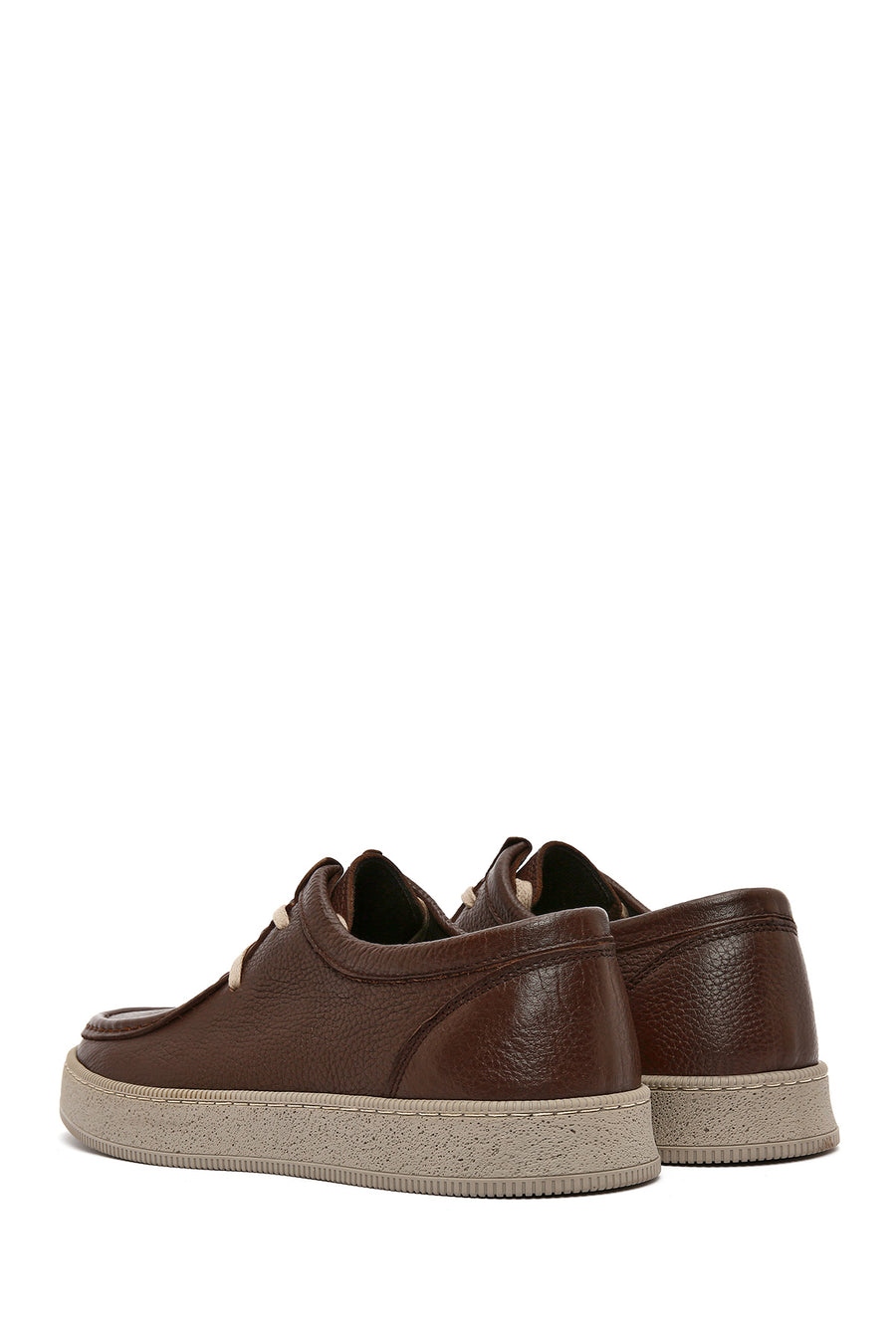 Men's Brown Lace-up Leather Casual Shoes