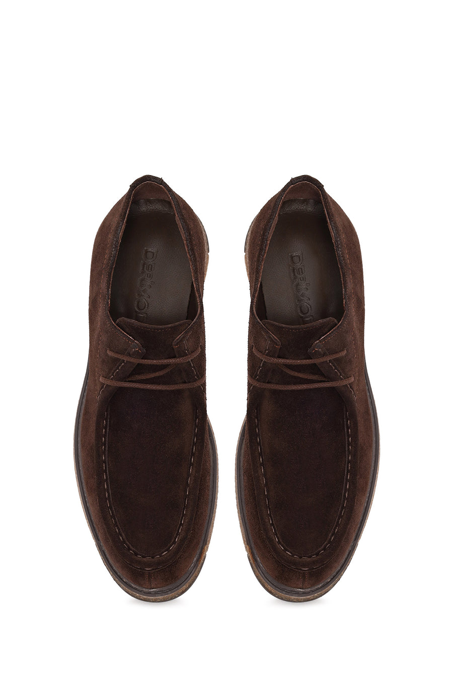 Male Brown Lace-up Suede Casual Shoes