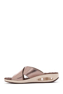 Women's Bronze Comfort Slippers | Derimod