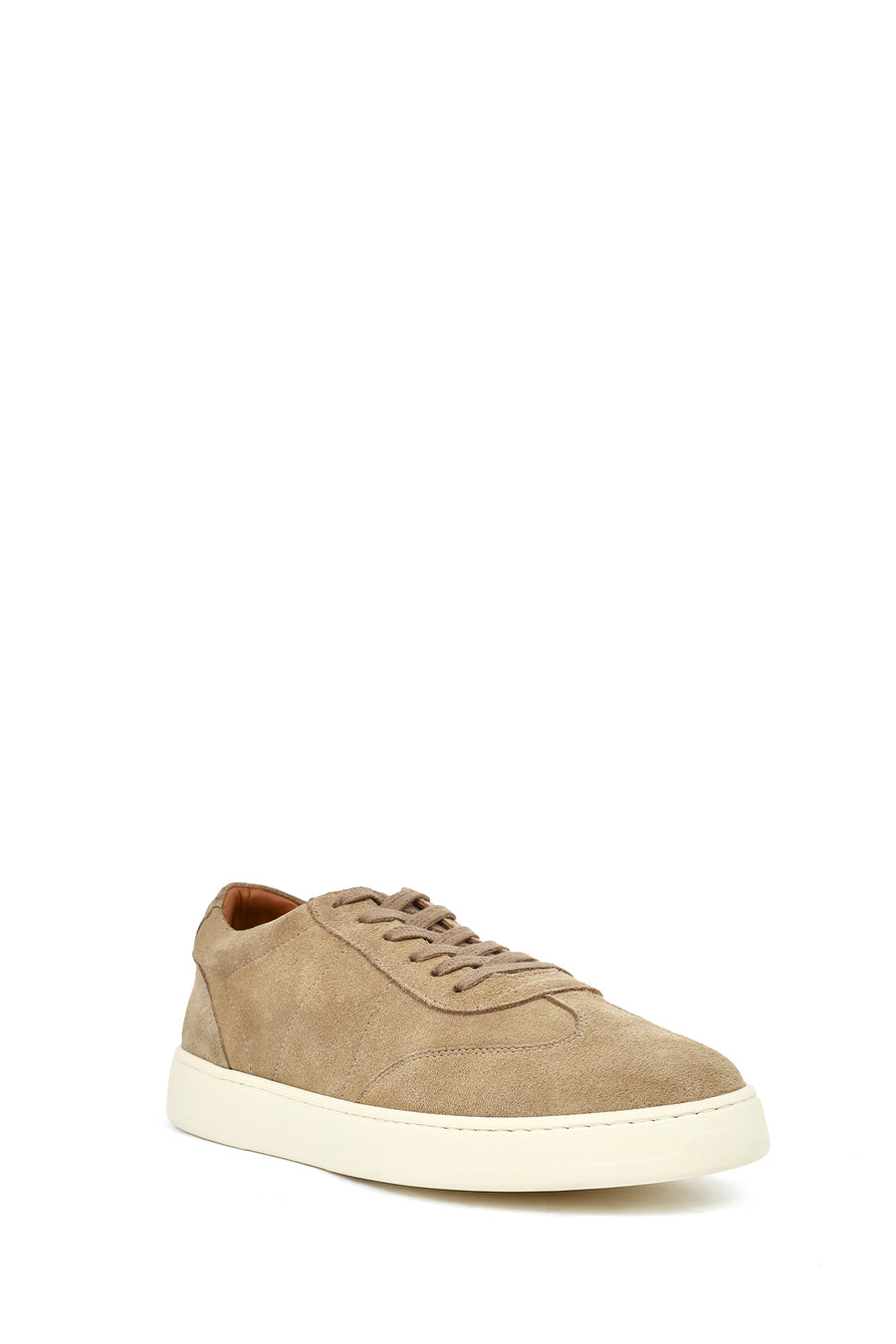 Male Beige Lace-up Suede Leather Sneaker