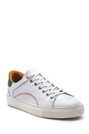 Men's Leather Sneaker with Stitching Detail | Derimod