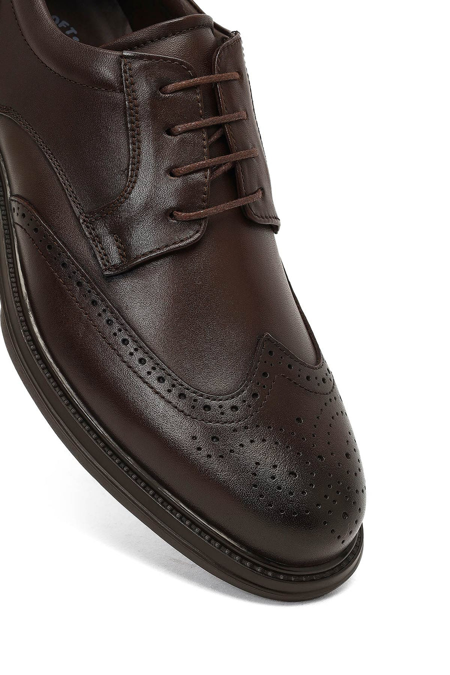 Men's Brown Lace-Up Leather Casual Shoes