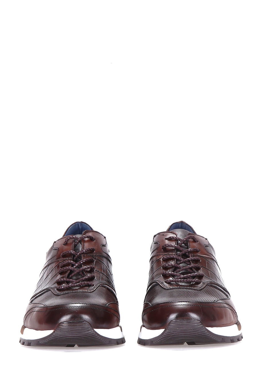Crocodile Patterned Men's Leather Sneaker