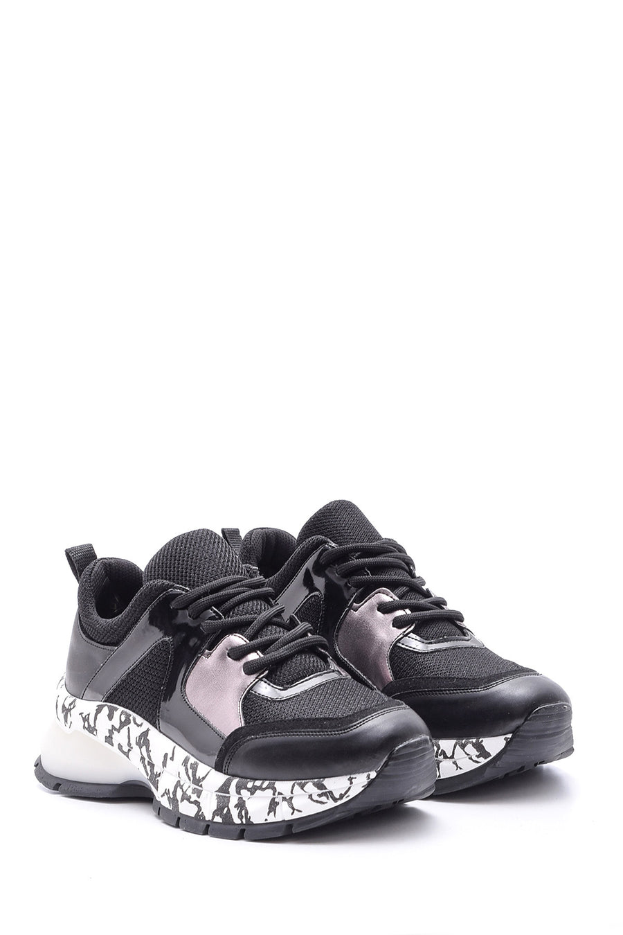 Women's High-Sole Patterned Sneaker