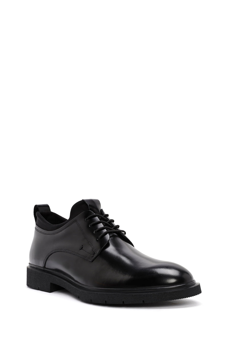 Men's Black Lace-up Leather Casual Shoes