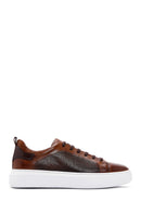 Men's Tan Leather Thick Soled Sneaker | Derimod