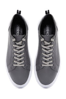 Men's Gray Leather Sneaker | Derimod