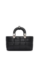 Women's Black Long Strap Quilted Mini Handbag | Derimod