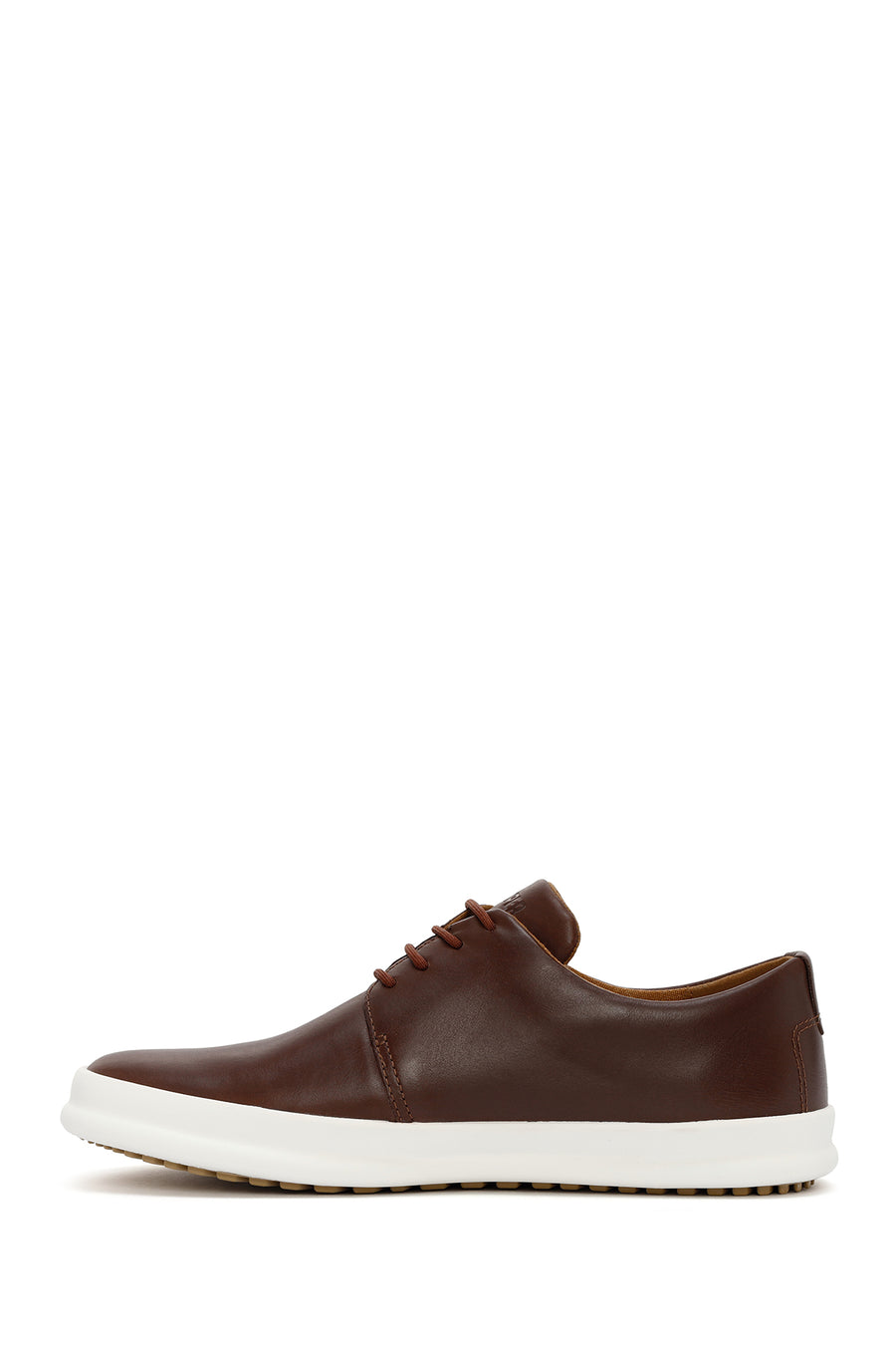 Camper Men's Brown Chasis Lace-Up Leather Casual Shoes