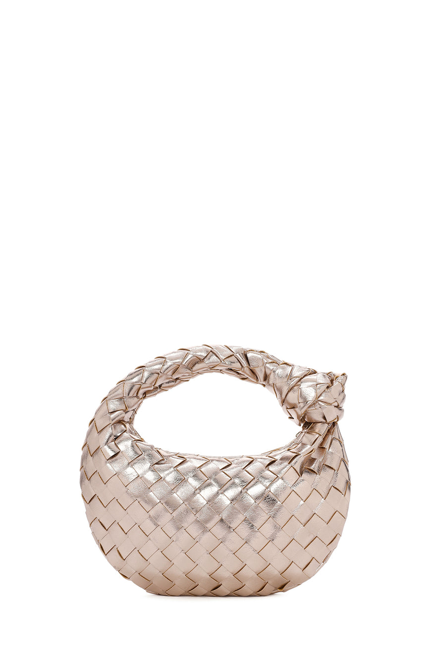 Women's Gold Knitted Shoulder Bag