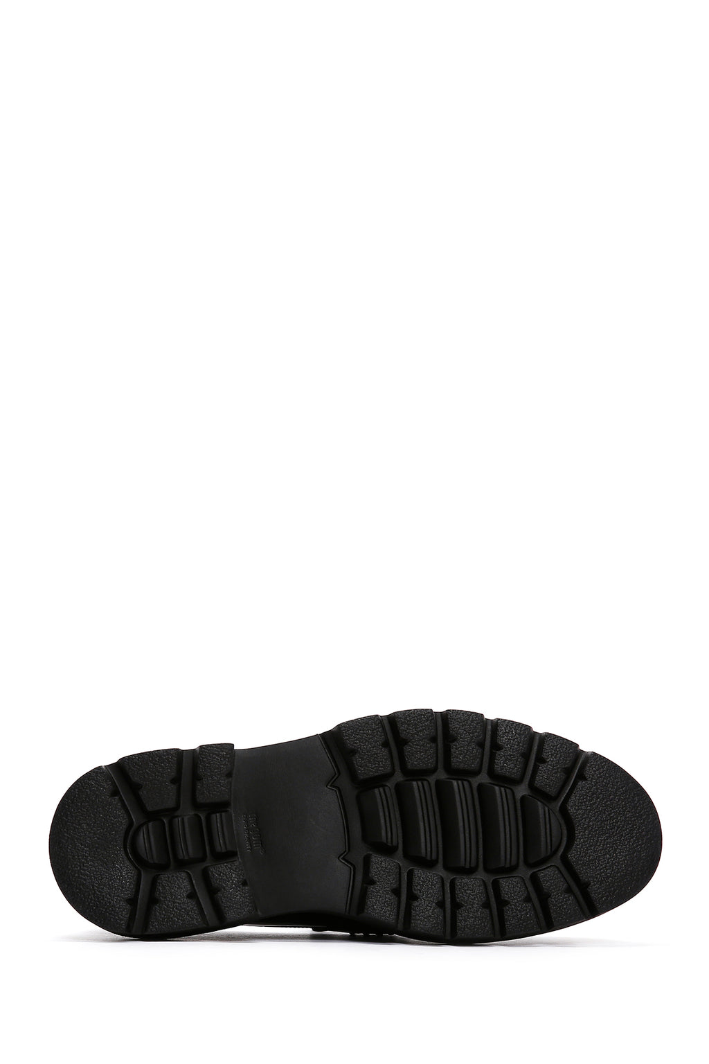 Erkek Siyah Tokalı Kalın Tabanlı Deri Casual Loafer