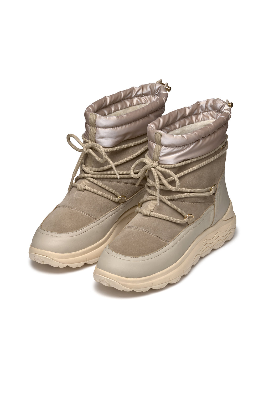 Geox Kadın Vizon Spherica 4x4 Abx Waterproof Deri Outdoor Bot