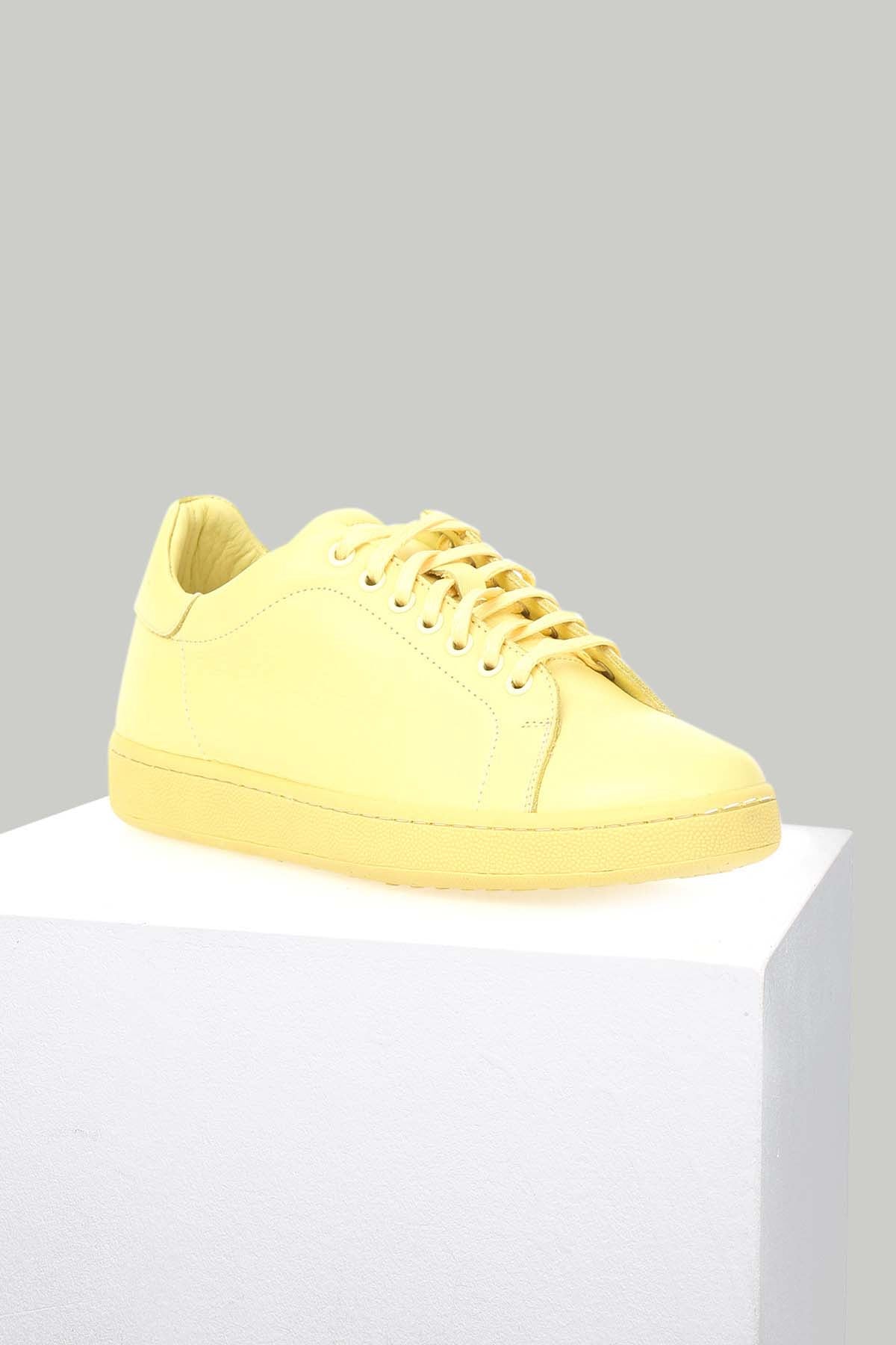 Yellow Women's Leather Sneaker 18SFD245418 | Derimod