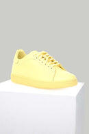 Yellow Women's Leather Sneaker | Derimod