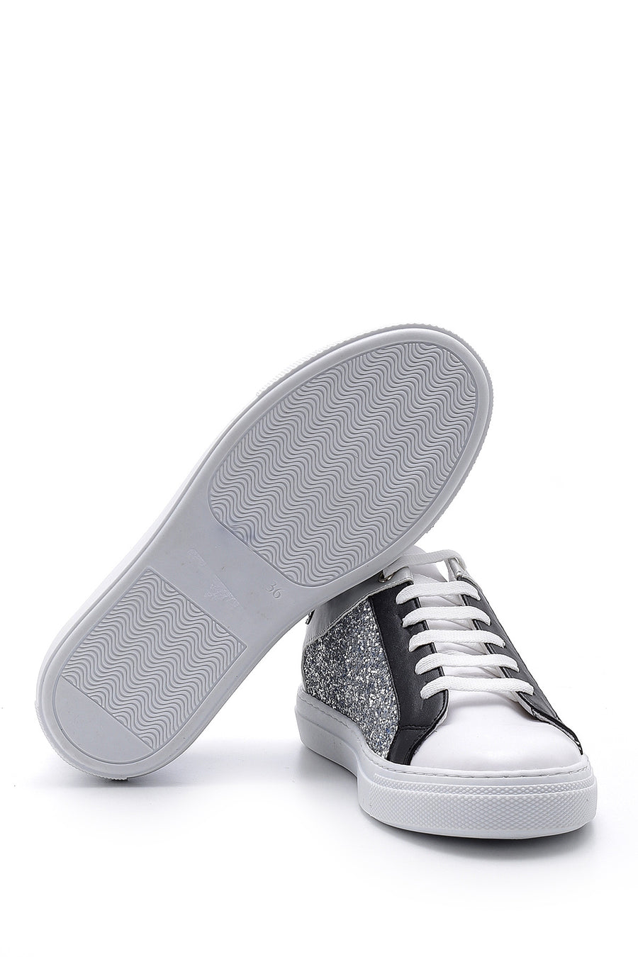 Kadın Yıldızlı Simli Sneaker
