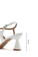 Women's White Back Tie Thin Heel Sandals | Derimod
