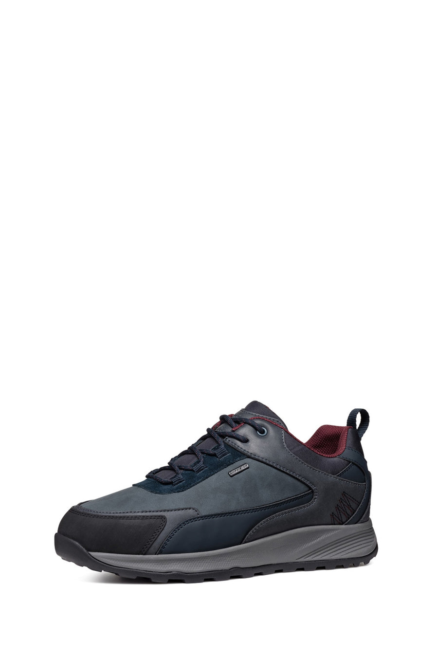 Geox Erkek Lacivert Bağcıklı Deri Sneaker