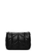 Women's Black Long Strap Quilted Crossbody Bag | Derimod