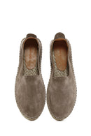 Men's Mink Suede Leather Espadrille | Derimod