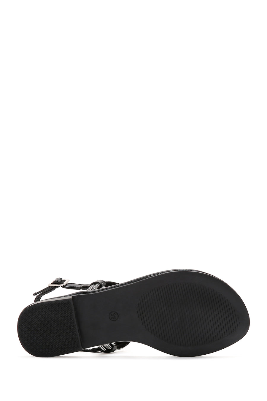 Women's Black Stone Flip Flops Sandals