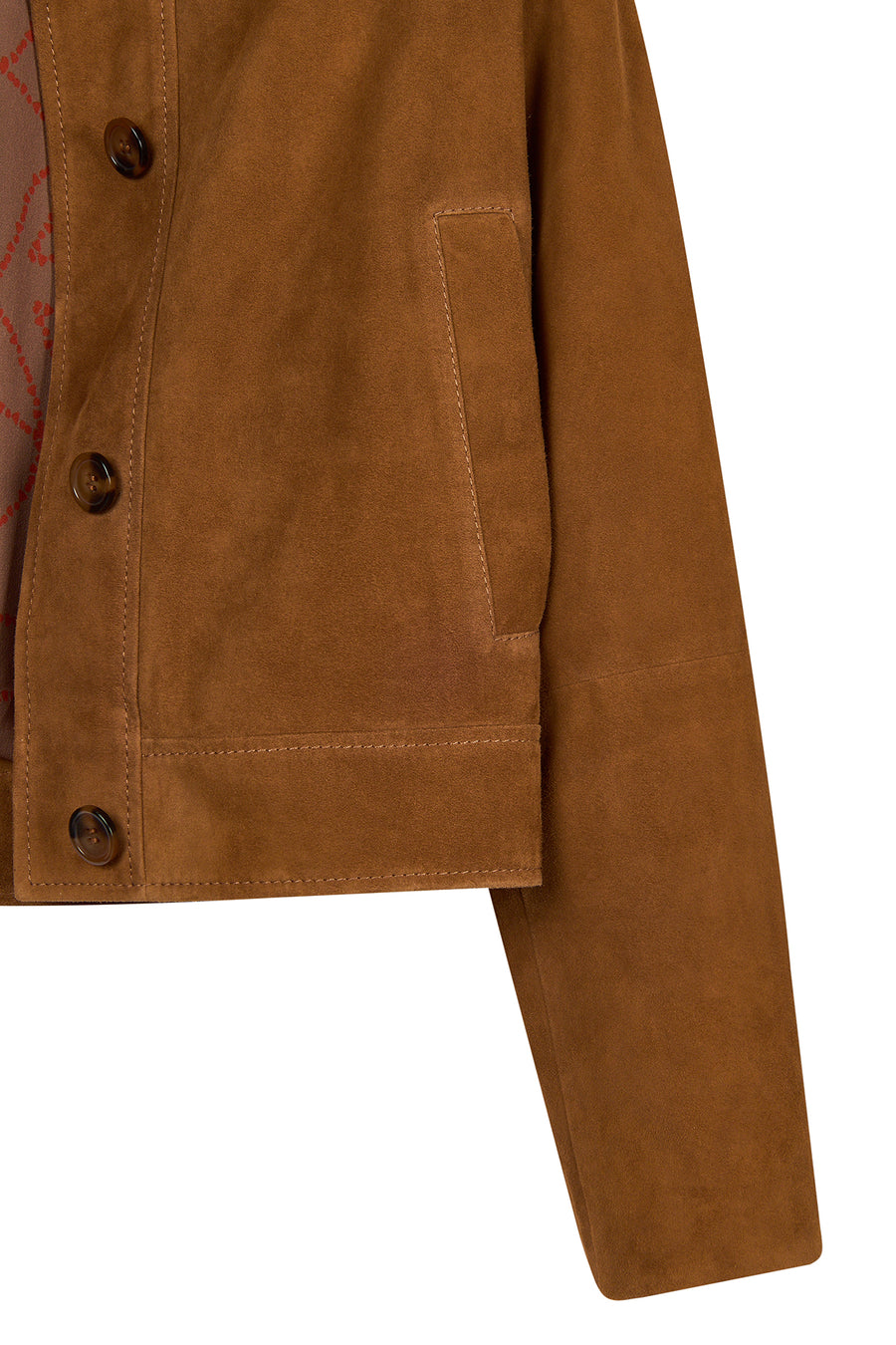 Tiffany Woman Whisky Short Suede Leather Jacket