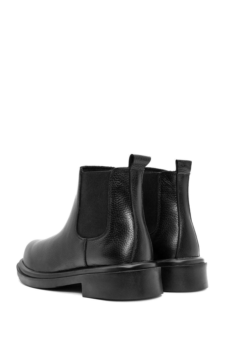 Men's Black Leather Chelsea Boots