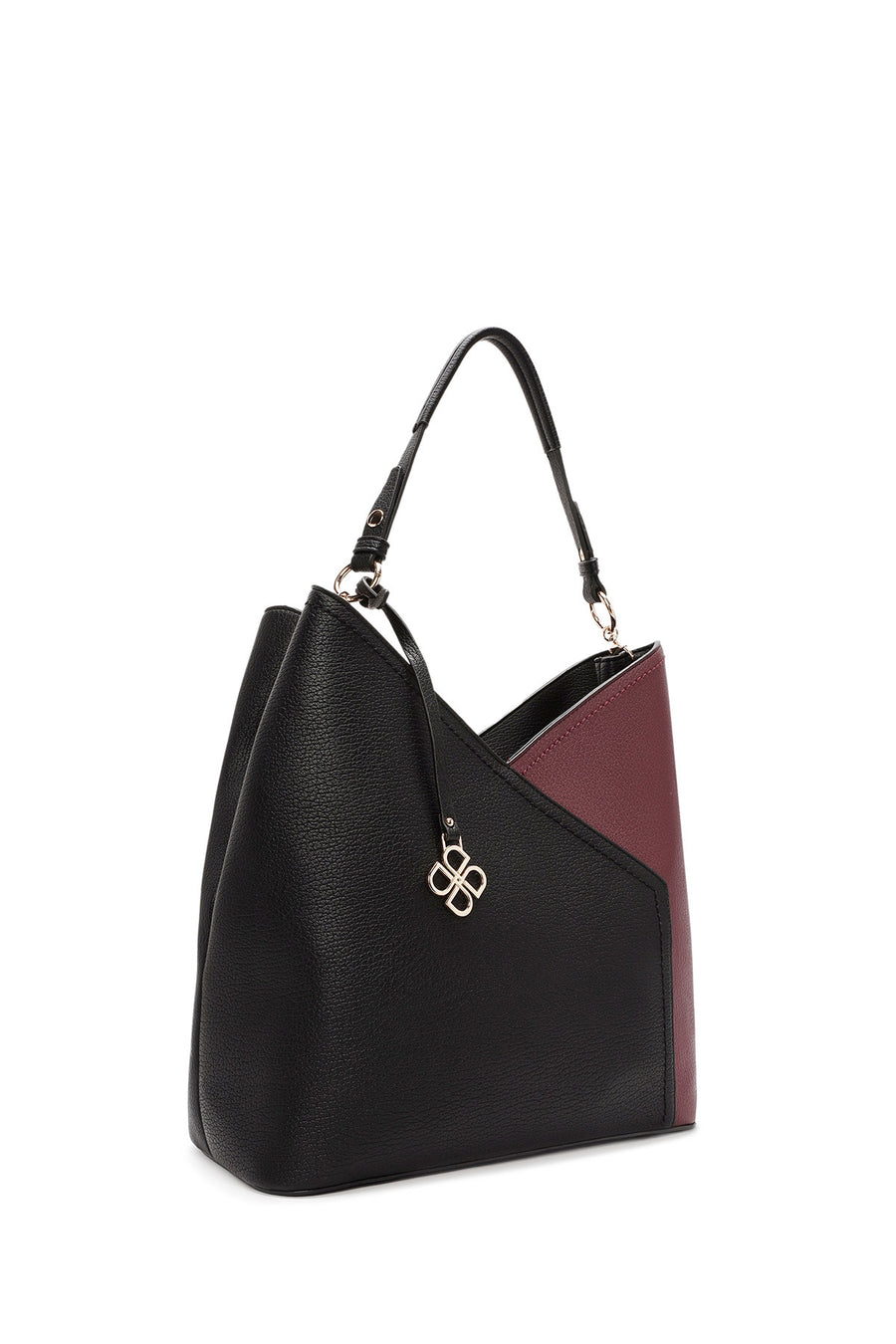 Women's Black Short and Long Strap Shoulder Bag