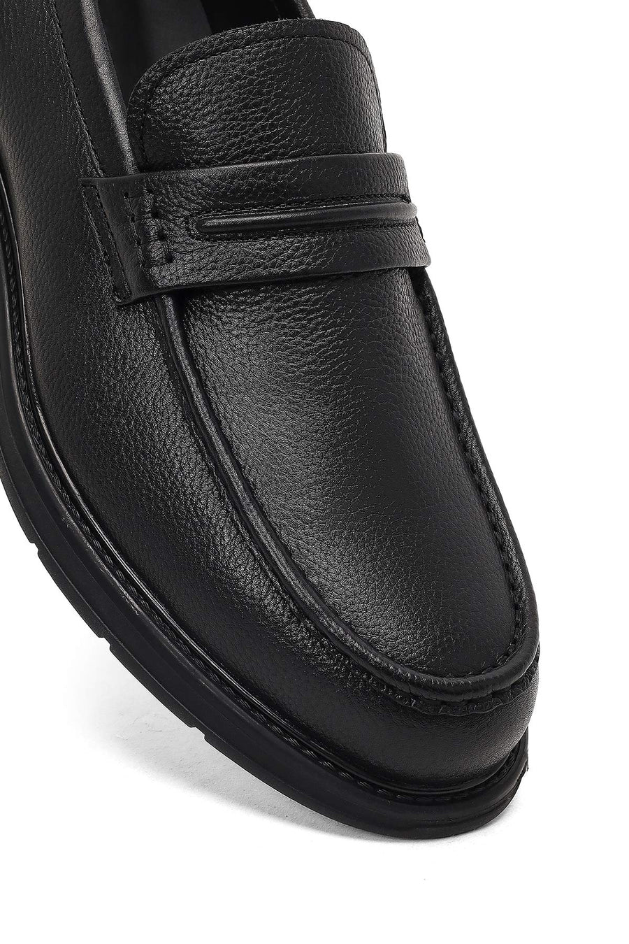 Men's Black Leather Loafer