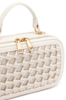 Women's Cream Knitted Crossbody Bag | Derimod