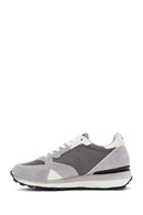 Alberto Guardiani Men's Wen Thick Sole Gray Lace-Up Leather Sneaker | Derimod