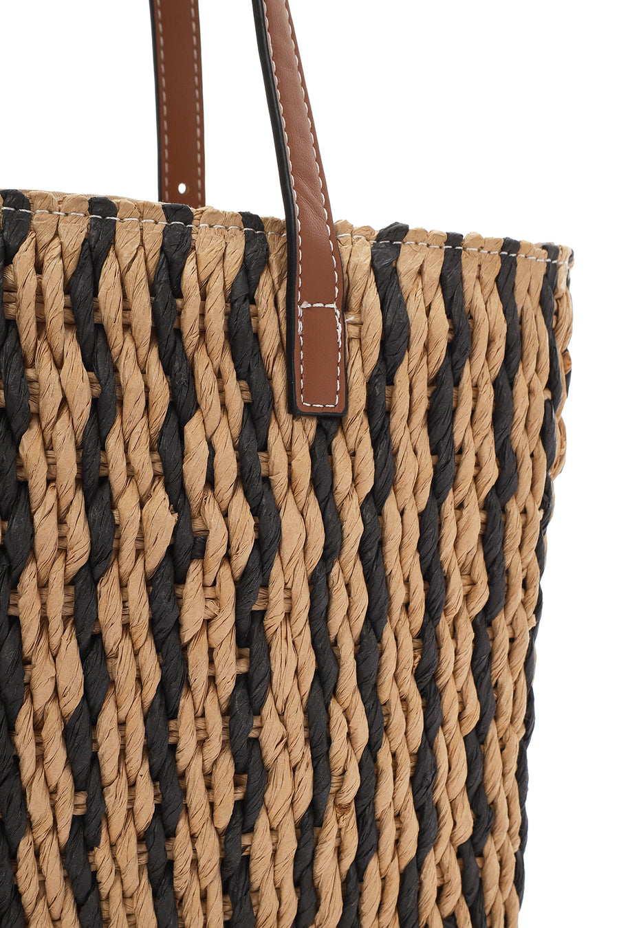 Women's Beige Straw Shoulder Bag