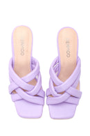 Women's Lilac Heeled Slippers | Derimod