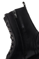 Women's Black Zippered Leather Boots | Derimod