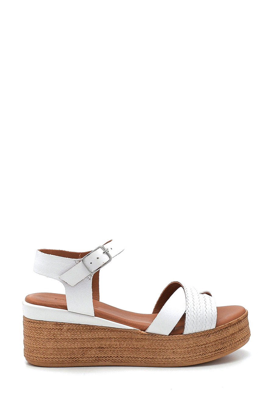 Women's Wedge Heel Leather Sandals 21SFD280614 | Derimod