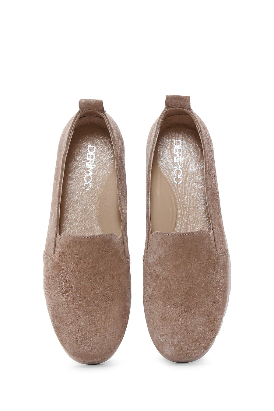 Kadın Vizon Süet Deri Comfort Loafer