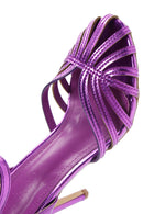 Women's Purple Ankle Strap Thin Heel Sandals | Derimod