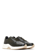 Men's Khaki Leather Sneaker | Derimod