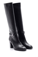 Women's Heeled Leather Boots | Derimod