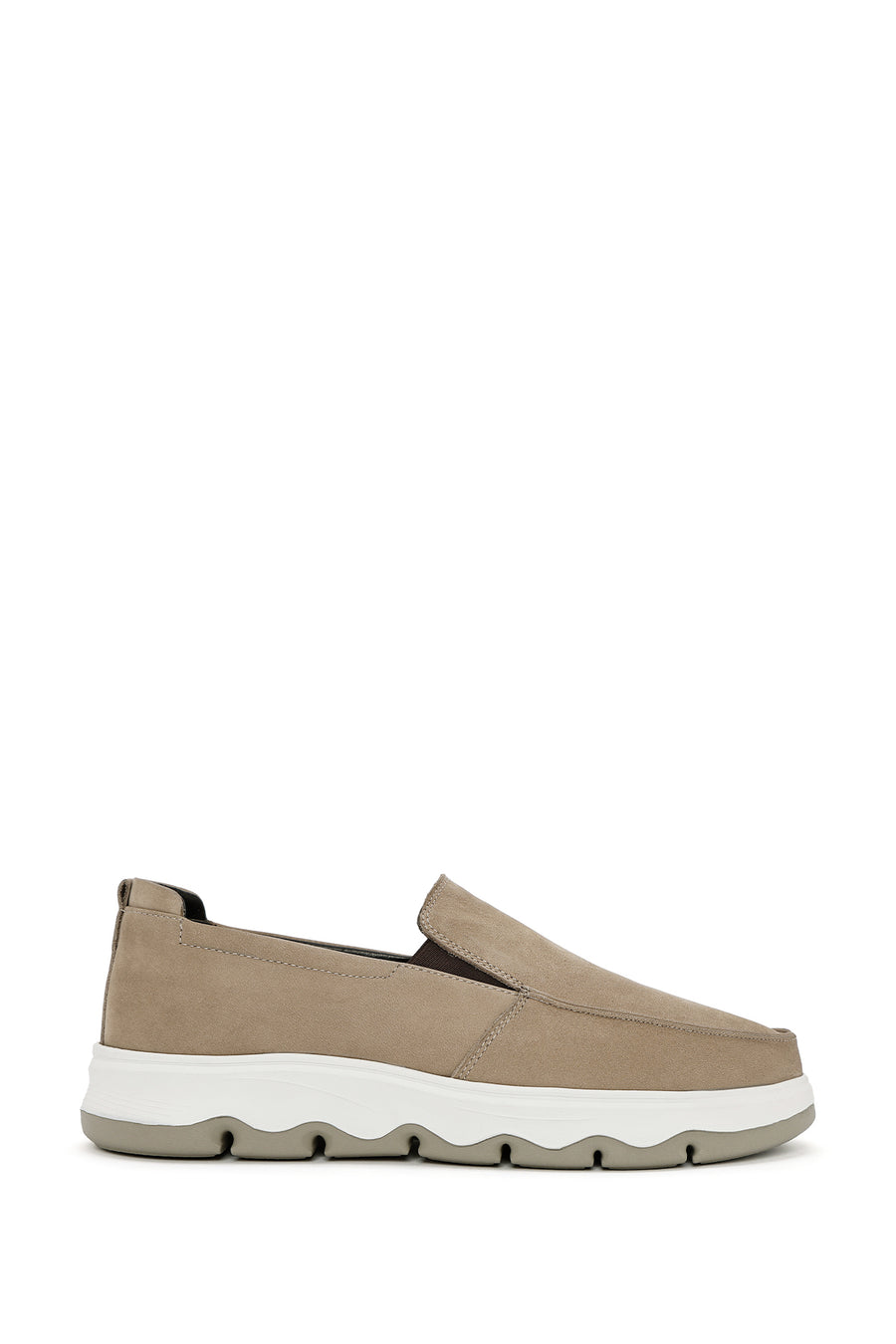 Erkek Vizon Nubuk Deri Comfort Loafer 25SFD6604V3 | Derimod