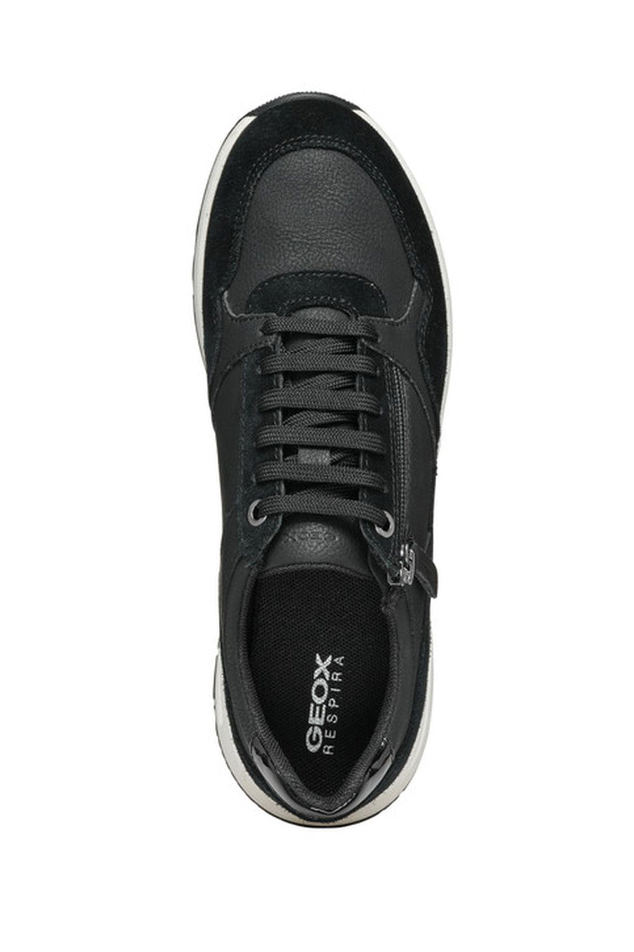 Geox Kadın Siyah Bulmya Bağcıklı Deri Sneaker