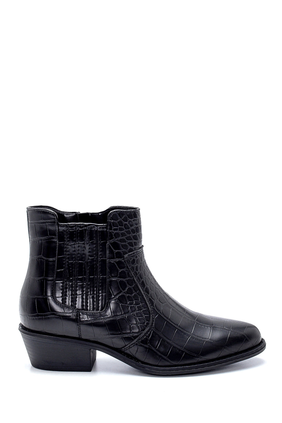 Women's Crocodile Patterned Heeled Boots 20WFE1939E3 | Derimod