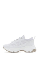 Women's White Thick Soled Sneaker | Derimod