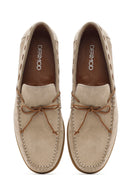 Erkek Bej Süet Deri Casual Loafer | Derimod