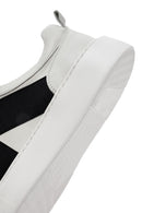 Men's White Lace-up Thick-Sole Leather Sneaker | Derimod