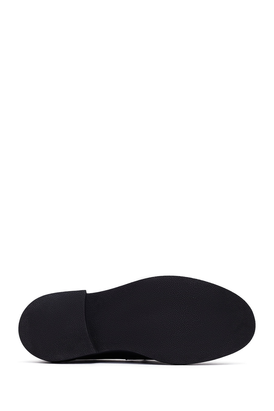 Woman Black Buckled Leather Masculine Loafer
