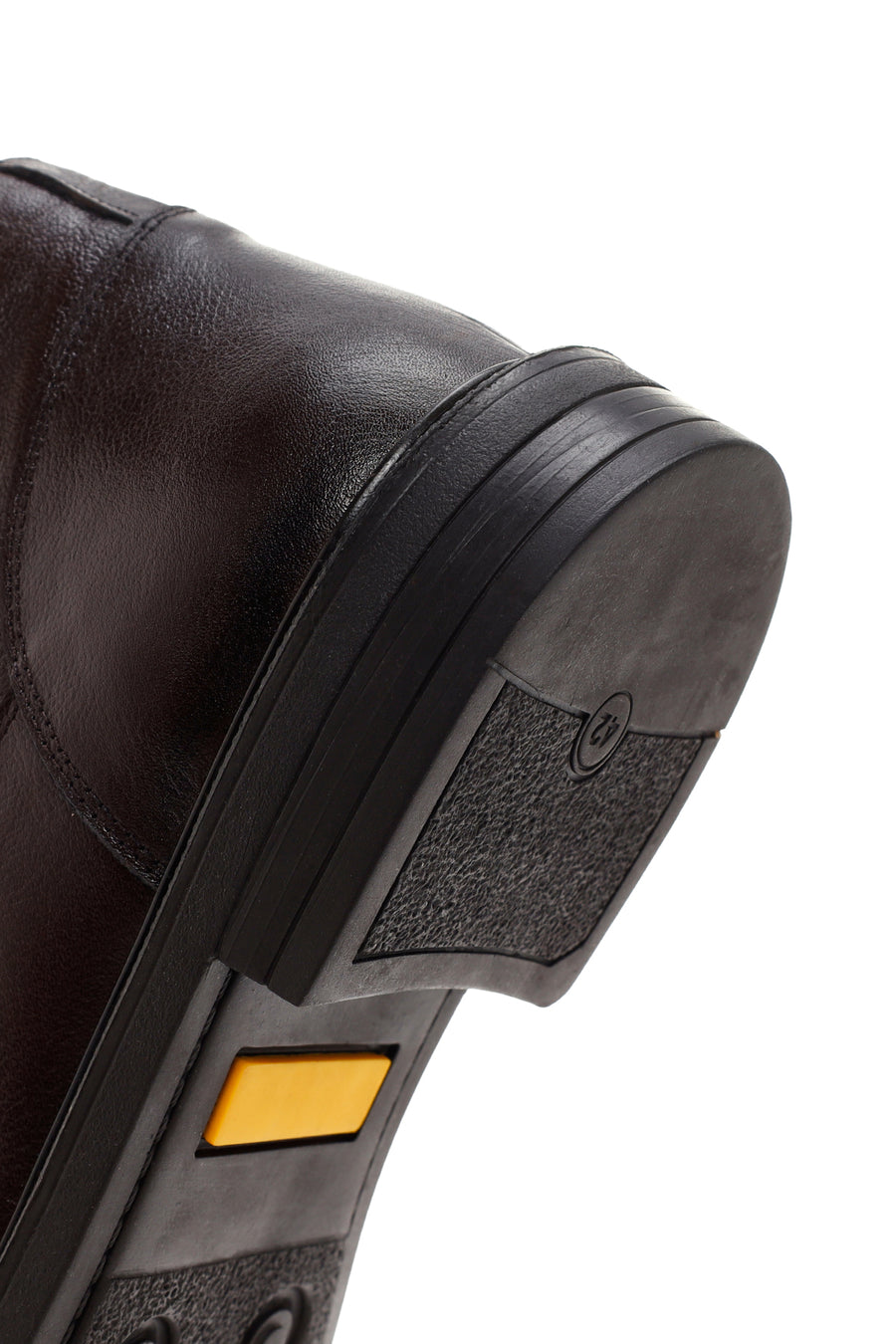 Men's Brown Leather Zippered Casual Boots